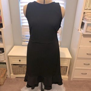 NWT Ann Taylor Size 14 Black Dress with Ruffle Hem